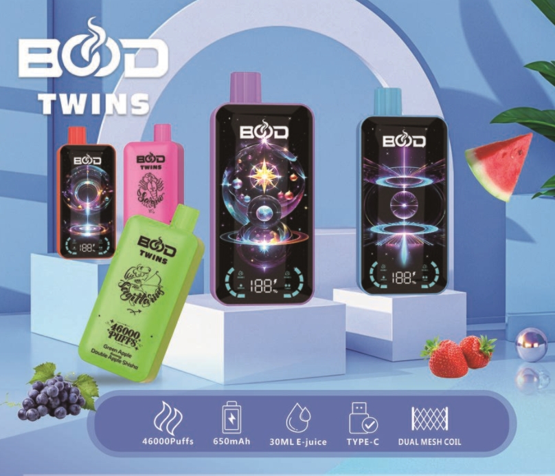 Bood Twins 46000 Puff 46K Factory EU Warehousedouble Flavor 2 in 1 Vap Solo 20K Full Screen Digital Bang 30K 40kelectronic Cigarette Disposable Vape Wholesale